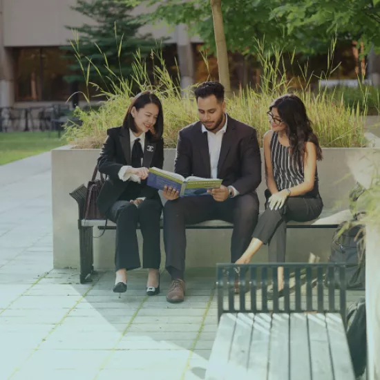 MMPA students reading textbook
