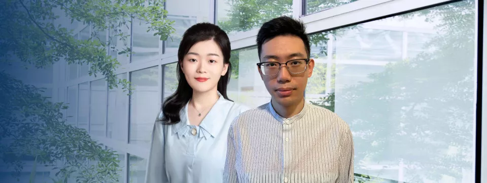 Jiahui (Crystal) Zhang, MMPA Class 2023, 2-Year MMPA Specialist (tax), Crowe Soberman on left; Apollo Zhao, MMPA Class 2023, 2-Year MMPA Staff Accountant II, KPMG on right