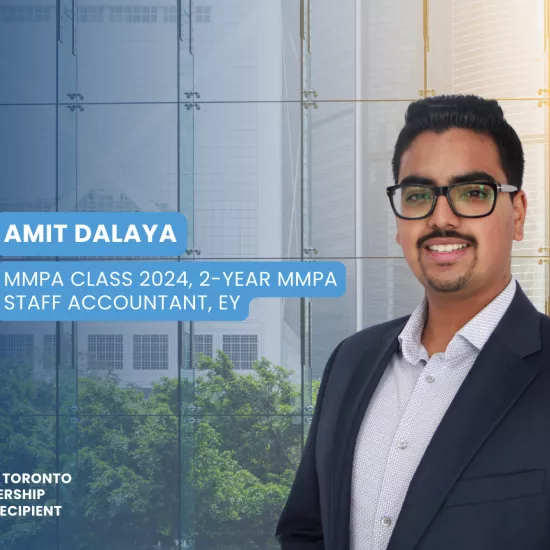 Amit Dalaya, MMPA Class 2024, 2-Year MMPA student and staff accountant at EY