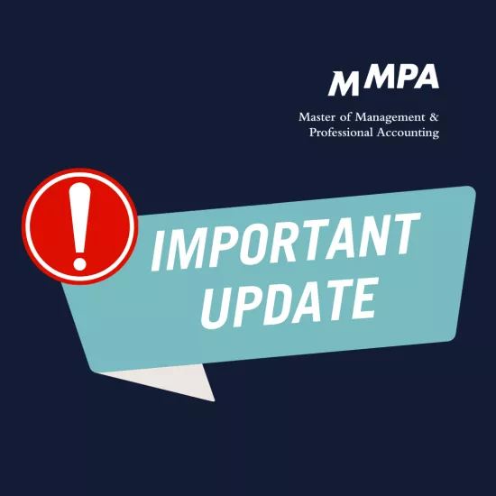 Illustration of exclamation mark with the text “Important Update”