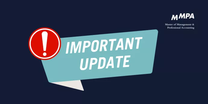 Illustration of exclamation mark with the text “Important Update”
