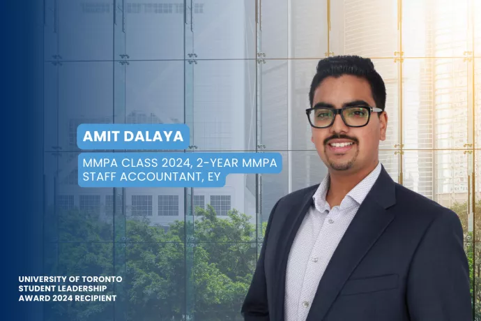 Amit Dalaya, MMPA Class 2024, 2-Year MMPA student and staff accountant at EY
